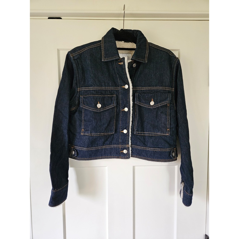 RSQ jean jacket womens sherpa lined NWT sixe small